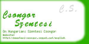 csongor szentesi business card